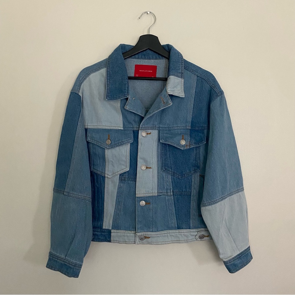 Signature Blue Patchwork Jean Jacket - image 1